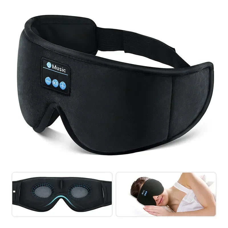 3D Bluetooth Eye Mask Headphones with HD Speakers for Sleep & Travel