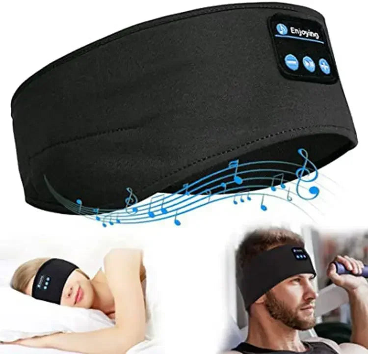 Bluetooth Sleep Headphones - Premium Soft Sports Headband for Comfortable Wireless Music & Eye Mask
