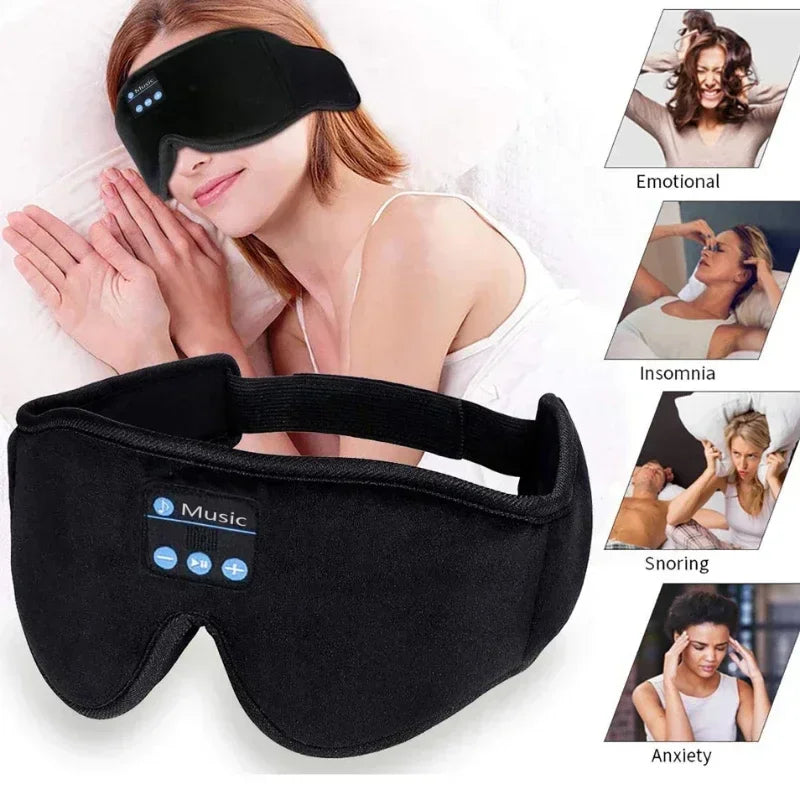 3D Bluetooth Eye Mask Headphones with HD Speakers for Sleep & Travel